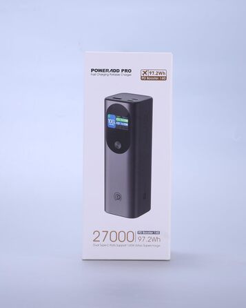 Зовнішня батарея 140W 27000mAh з цифровим дисплеєм та USB C