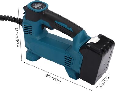 Електричний повітряний насос, портативний електронний повітряний насос Акумуляторний насос для автомобільних мотоциклів, велосипедів, м'ячів, шин, повітряних насосів
