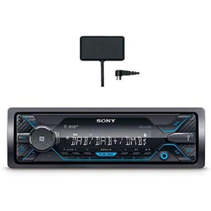 Автомобільна стереосистема Sony DSX-A510KIT DAB з антеною, подвійним роз'ємом Bluetooth, NFC, USB та AUX синє освітлення Гучний зв'язок, чорне радіо DAB з Bluetooth