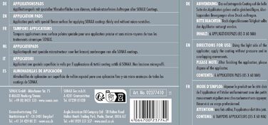 Аплікатор для покриття SONAX PROFILINE (6 шт. ) Накладки зі спеціальною флісовою поверхнею для нанесення всіх покриттів SONAX Стаття -Ні. 02377410