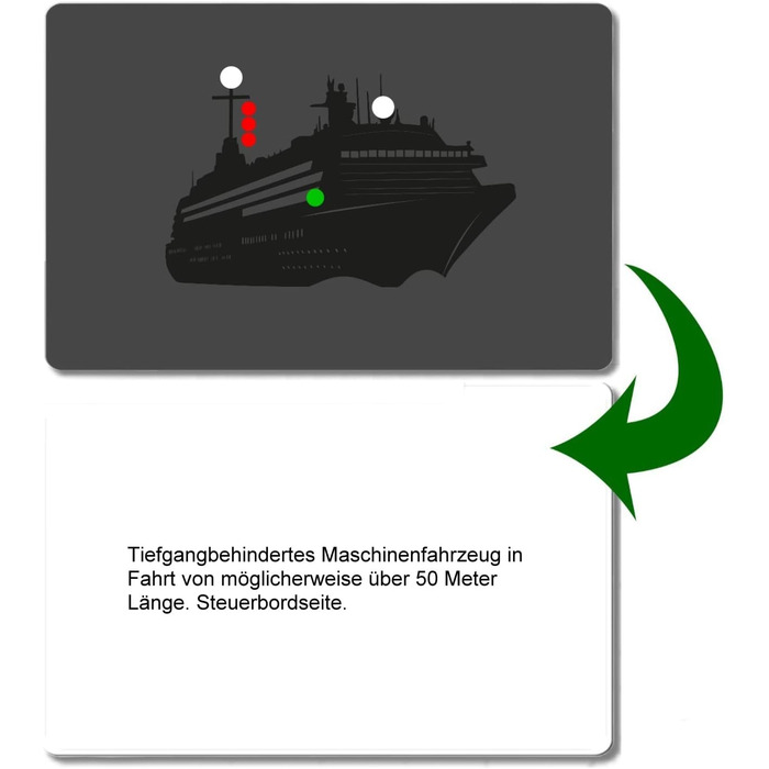Повна коробка - 194 картки для прогулянкових суден - навігаційні знаки, світлові орієнтири, правила обходу, звукові сигнали - ідеальні аксесуари для ліцензії прогулянкового судна, вітрильного спорту та катання на човнах