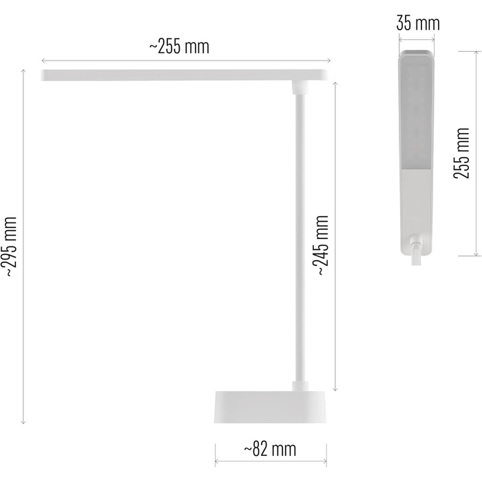 Акумуляторна настільна лампа EMOS LUCY, світлодіодна настільна лампа, що перезаряджається через USB, час горіння 96 годин, потужність 2 Вт, яскравість 100 лм, бездротовий, гнучкий, плавне затемнення, зарядний кабель USB 1 м, білий