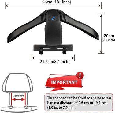 Автомобільна вішалка для куртки, костюма, сорочки, автомобіля, підголовника, заднього сидіння, вішалка для одягу (універсальна) Універсальне використання