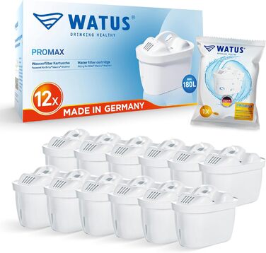 Картриджі фільтра для води Watus, для Brita Maxtra і Maxtra, Style, Marella, Elemaris, для заміни картриджів фільтра Brita, Made in Germany (12)