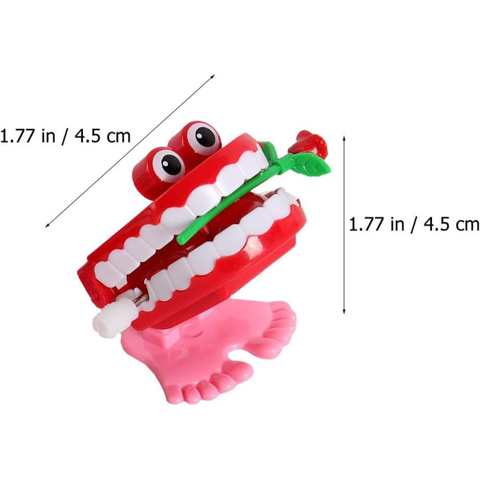 Зуби іграшка накрутити іграшку накрутити фігуру брязкальця зуби зуби для демонстрації догляду за зубами Хеллоуїн прикраса подарунок для дитячого дня народження для хлопчиків дівчаток, 7pcs