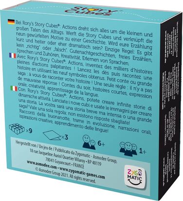 Виличні кубики, Кубики історій - дії, сімейна гра, гра-розповідь, 1-12 гравців, від 6 років, 20 хвилин, німецька