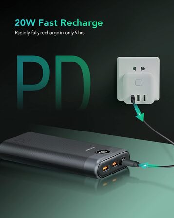 30000mAh, 20W Power Bank Large Capacity with 3 Outputs, USB C Input & Output External Cell Phone Batteries PD QC 3.0 Compatible with iPhone 16 15 14 13 12 11 Plus Pro Max iPad Samsung Tablet, 30000mAh, 20W Power Bank Large Capacity with 3 Outputs, USB C I