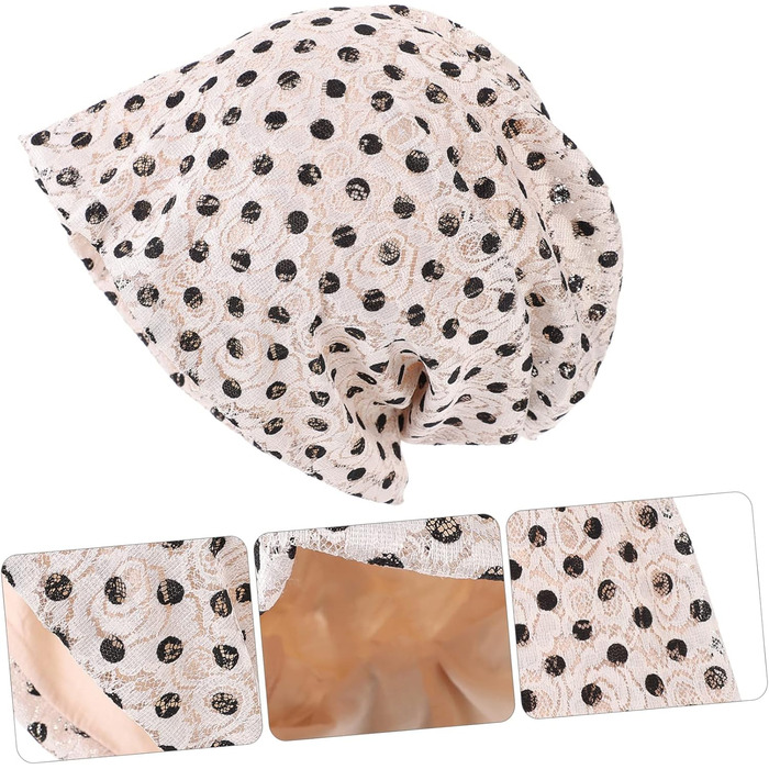 Кепка Holibanna Elastic Dot Lace Cap для вагітних, дихаюча шапка для вагітних на літо, бежевий довільний колір