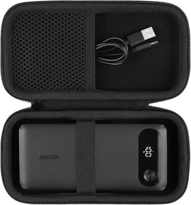 Чохол Khanka Hard Shell для портативного зарядного пристрою Anker Power Bank 20000 мАг із вбудованим кабелем USB-C, дорожня сумка для зберігання акумулятора потужністю 87 Вт з максимальною швидкою зарядкою, лише футляр