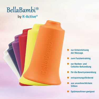 Баночна чашка BellaBambi від K-Active VITALITY mini для масажу негативним тиском помаранчевий Ø 2 см