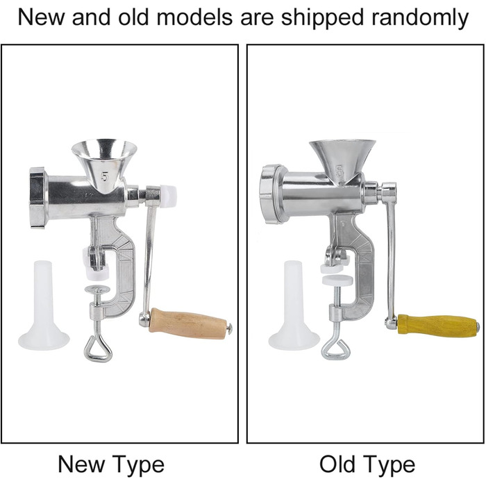 Ручна м'ясорубка Otufan, наповнювач для ковбаси, ручна м'ясорубка, м'ясорубка з нержавіючої сталі, шліфувальна машина, м'ясорубка, домашнє використання для яловичини, стійка для курки, чилі, можна мити в посудомийній машині