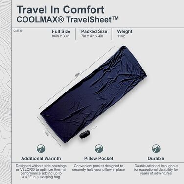 Простирадло для спального мішка Cocoon Microfibre Travel Sheet - Coolmax Microfibre