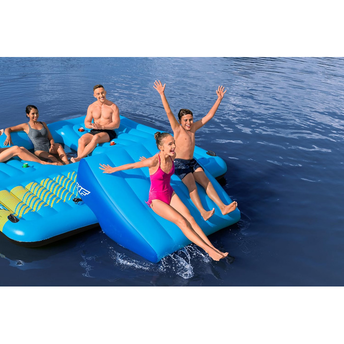 Острів для купання Bestway Summer Slide з водною гіркою 376 x 311 см