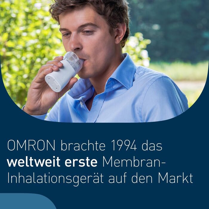 Інгалятор Omron MicroAir U100 - Безшумний електричний інгалятор для дому або в дорозі - Для лікування захворювань дихальних шляхів у дорослих і дітей Лікування астми