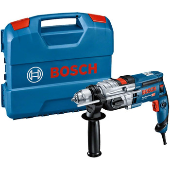 Ударний дриль Bosch Professional GSB 20-2 (потужність 850 Вт, частота обертання на холостому ходу 3 000 хв-1, вкл. обмежувач глибини, швидкозатискний патрон, додаткова ручка, L-кейс)