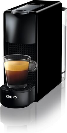 Кавоварка в капсулах Nespresso Krups XN1108 Essenza 14 капсул 19 бар Режим енергозбереження 1260 Вт 0,6 л 8,03 х 3,31 х 12,99 см чорний Клас енергоспоживання A Чорний без піноутворювача молока Одинарний