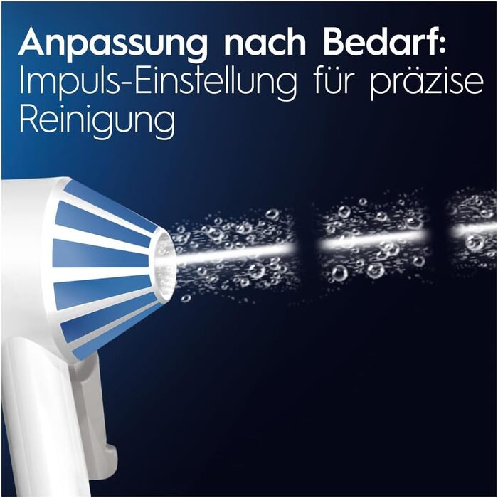 Акумуляторний іригатор для порожнини рота Oral-B AquaCare 6, 3 змінні насадки, очищувач міжзубних проміжків, дбайливе чищення зубів і здоров'я ясен, технологія Oxyjet, 3 режими для догляду за зубами, подарунок чоловіку/жінці, білий/сірий