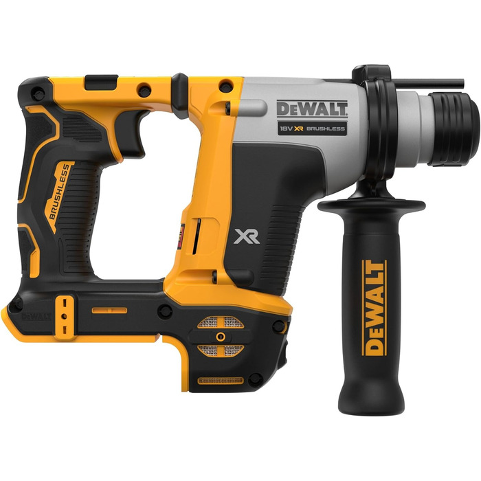 Акумуляторний перфоратор Dewalt 18В SDS-plus XR DCH172N (16 мм, безщітковий двигун, електропневматичний ударний механізм, з вбудованим світлодіодним підсвічуванням, вкл. додаткову рукоятку, поставляється без акумулятора та зарядного пристрою)