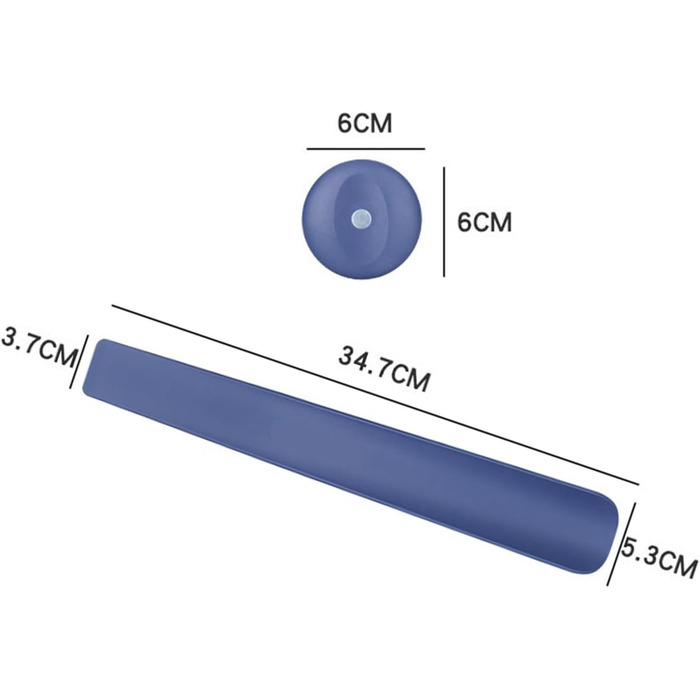 Ріжк для взуття з довгою ручкою 34 см Shoehorn чорний побутовий з магнітним тяжінням, Shoehorn для людей похилого віку або людей з обмеженими фізичними можливостями Shoehorn синій 34см