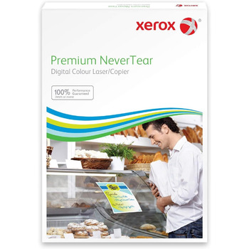 Пластиковий папір Xerox Premium NeverTear 003R98058 - А4 210 x 297 мм, 160 г/м - Спеціальний папір для лазерних принтерів і копіювальних апаратів - 100 аркушів - Білий А4 210 x 297 мм 120 мікрофонів