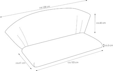 Подушка для сидіння Royal Garden MWH Bench Подушка для сидіння з жовтого плюща (без лавки), 2455