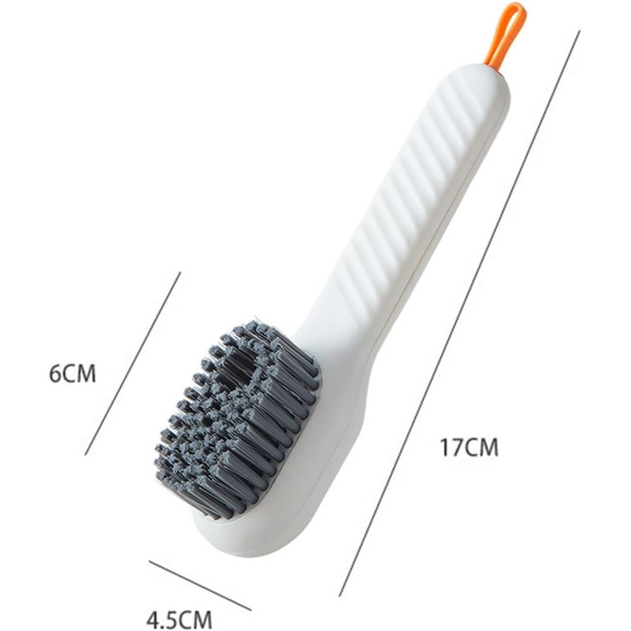 Багатофункціональна рідка щітка для взуття TRASKA Schuhbrste Побутова щітка для прання взуття М'яке волосся Чищення одягу Щітка для гуртожитку Інструмент для взуття (колір білий)