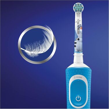 Електрична зубна щітка Oral-B Kids Braun, 1 ручка Disney Frozen Handle (1 або 2), від 3 років, синя, (1 уп.)