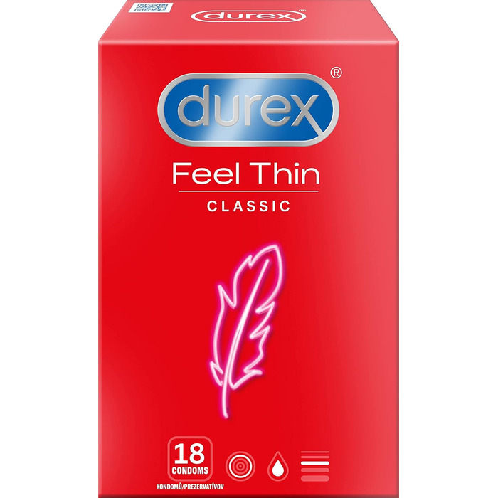 Класичні презервативи Durex Feel Thin презерватив Gossamer для інтенсивних відчуттів та інтимної єдності (18)