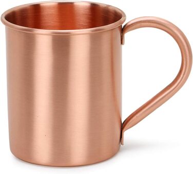 Кружка Zap Impex Moscow Mule, мідна, проста, ідеально підходить для будь-яких охолоджених напоїв, щоб розважитись в барі або вдома. Чудовий подарунковий набір для бару з 6 шт.