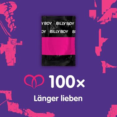 Презервативів Billy Boy з кільцем - Love Long - Зроблено в Німеччині, 100