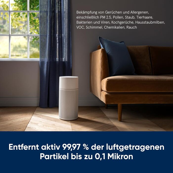 Очищувач повітря Blueair Blue Pure Joy S HEPA Silent Air Purifier, омивач повітря до 43 м, білий