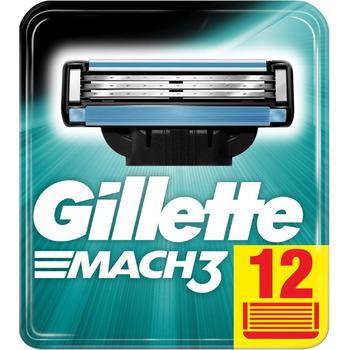 Леза для бритви Gillette Mach3 для чоловіків, 12 шт. ука (1 упаковка)