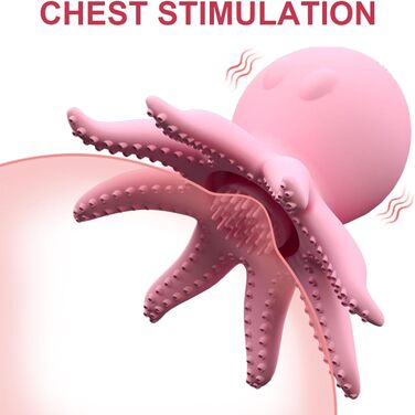 Упаковка з 2 восьминогів Електричний клітор грудей Стимуляція соска Облизування 10 режимів Вібратор Збільшення грудей Вагінальний масажер Точка G Жіночий мастурбатор Секс-іграшки для жінок (2 вібратора) 1 пара (2 шт. и)