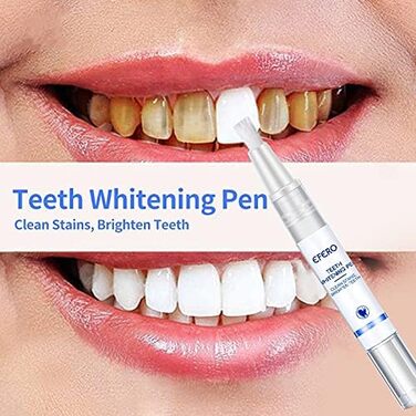 Рідина для чищення EFERO Teeth Whitening Pen видаляє плями нальоту, Жовте відбілювання зубів, Гігієна порожнини рота, Ручка для відбілювання зубів