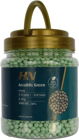 Мм Bio AccuBBs Green - 0,20г - 4000 шт. Страйкбольні набої софт-айр для страйкбольної гвинтівки пістолета снайперської повітряної м'якої гвинтівки біорозкладні 6мм, 6