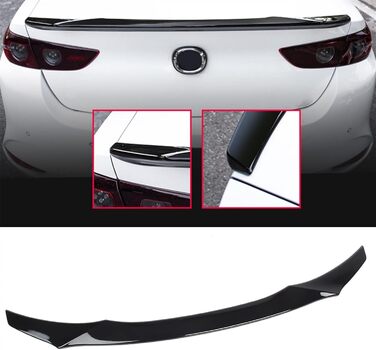 Заднє крило багажника автомобіля для Mazda 3 для Axela 2019 2020 ABS Gloss Black Wing Spoiler Кришка губи Накладка Протектор Прикраса автомобіля