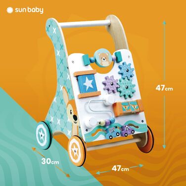 Дитяча ігрова дошка Baby Play and Walker Baby Walker з інтерактивними іграшковими колесами для дітей 12-36 місяців (біла)