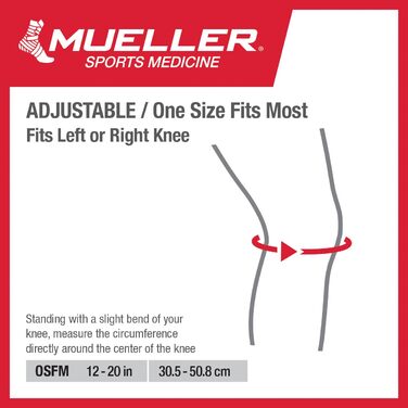 Гібридний наколінник Mueller Mueller Hybrid Wraparound Knee Support, OSFM