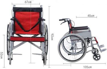 Крісло колісне, розбірне, легке, портативне, виготовлене з оцинкованої сталевої труби, великий круглий візок для людей похилого віку з обмеженими можливостями, портативний