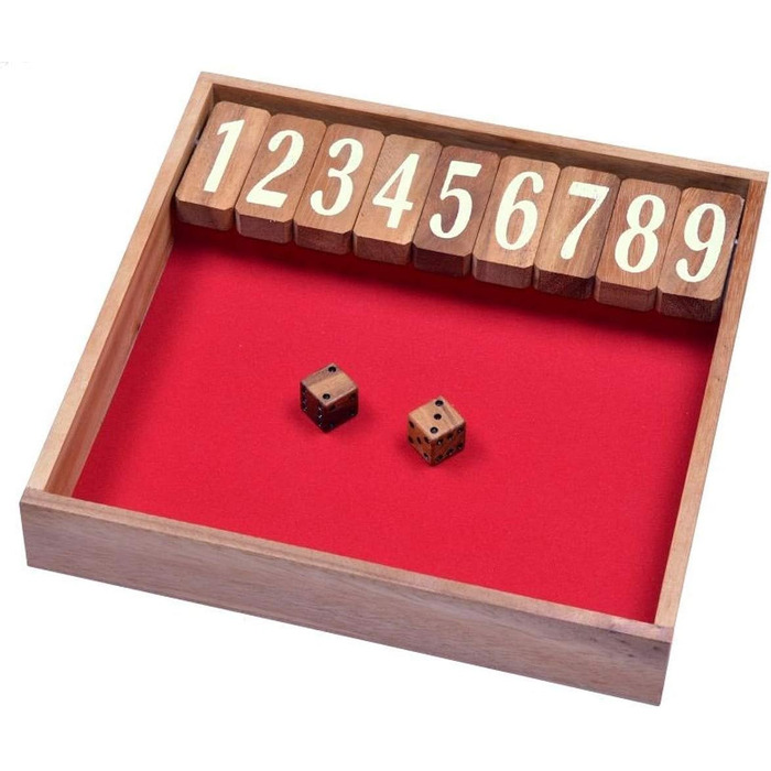 ЛОГОГРАФ Джекпот розміром XL - Shut The Box - гра в кості - настільна гра - дерев'яна ігрова коробка