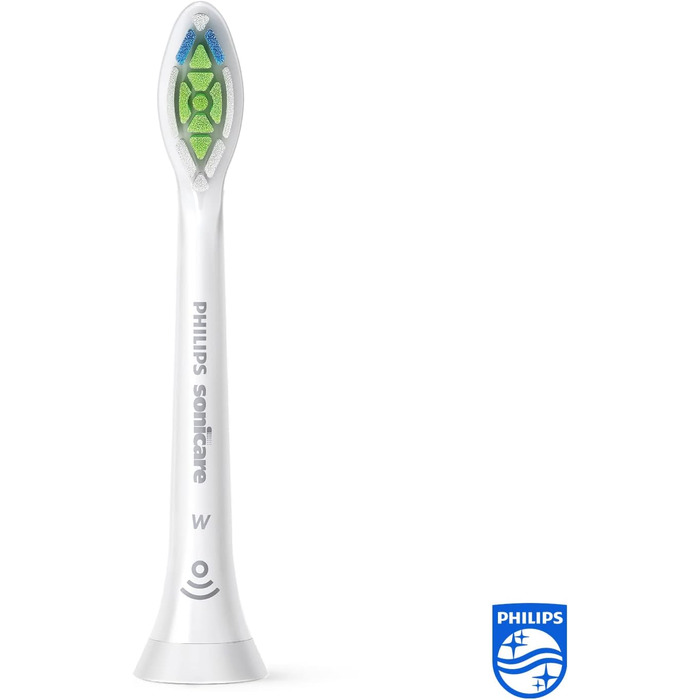 Оригінальні насадки для звукової зубної щітки Philips Sonicare W2 Optimal White - упаковка з 8 шт. , біла (модель HX6068/12) (2 шт. в упаковці)