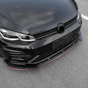 Різкий Автомобільний передній губний спойлер для VW Golf 7 7.5 MK7 MK7.5 GTI GTD R-LINE 2014-2019, Передній бампер Розгалужувач штоків Передній BumpRod Губа Передні клапани Автомобільний передній губороздільник Спойлер Крило, Автомобільний захисний кожух 