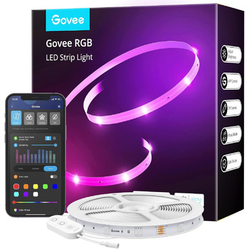 Світлодіодна стрічка Govee Розумна світлодіодна стрічка RGB WiFi, String Lights Band App Control Wi-Fi за допомогою Alexa та Google Assistant, музична синхронізація Зміна кольору Прикраса своїми руками для спальні, кухні, вітальні (15M)