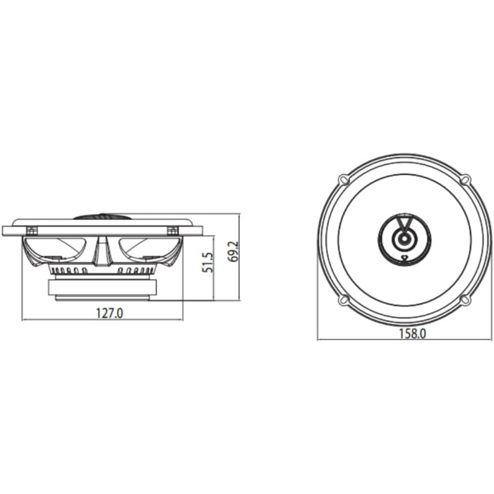 Набір 2-смугової автомобільної акустики JBL Club 622 від Harman Kardon - 180 Watt Pro коробки автомобільної акустики 16 - 17 см, чорний