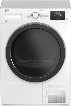 Сушильна машина Beko B3T42240S b300 до 7 кг, клас енергоспоживання A, з тепловим насосом підходить для алергіків, 14 програм,  дизайн преміум-класу, білий