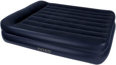 Надувне ліжко Intex з подушкою та електронасосом 152 x 203 x 47 см Azul Oscuro