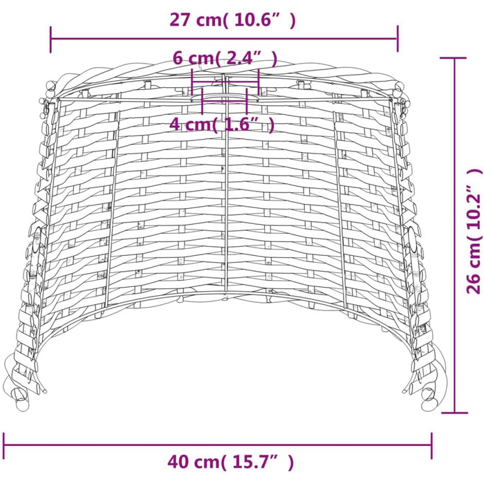 Абажур Homgoday Підвісний світильник Підвісний абажур Плетені лампи Підвісний плафон для підвісних світильників Стельовий світильник для вітальні Спальня Їдальня Коричневий Ø40x26 см Плетений