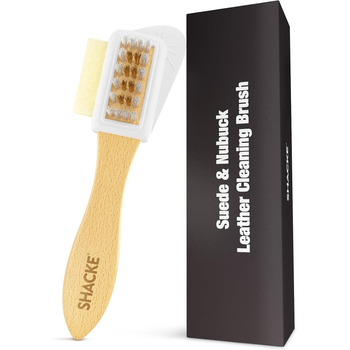 Щітка для замші та нубуку Shacke 4-Way Leather Brush Cleaner для замші та нубуку (бічна гумка) з бічною гумкою