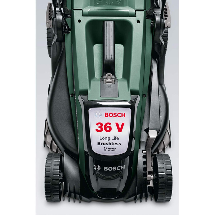 Акумуляторна газонокосарка Bosch EasyRotak 36-550 (36 В, акумулятор 2 x 2,0 Ач, ширина зрізу 37 см, площа газону до 550 м, в картонній упаковці) з акумулятором