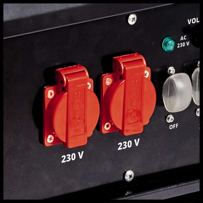 Генератор електроенергії Einhell (бензин) TC-PG 55/E5 (макс. 7500 Вт, бак 25 л, безперервна потужність 3000 Вт, 4-тактний двигун, 2 шт. 230 В, 400 В, захист від нестачі масла, захист від перевантаження, AVR)